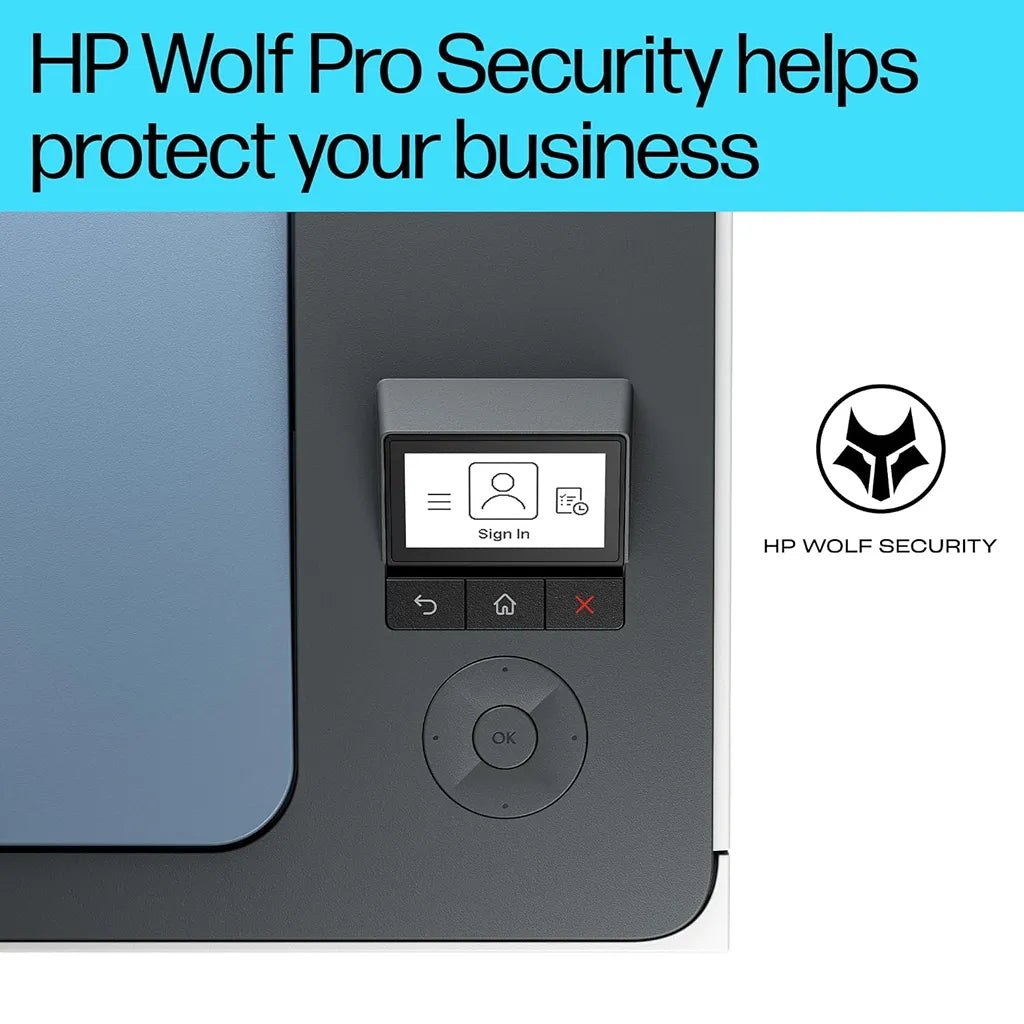 HP Color LaserJet Pro 3203dw color laser printer featuring HP Wolf Security for business protection -tpstech.in