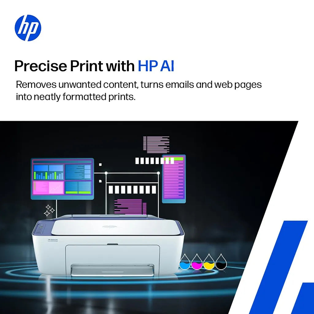 HP DeskJet 2931 all-in-one printer with HP AI printing feature for neatly formatted prints-tpstech.in