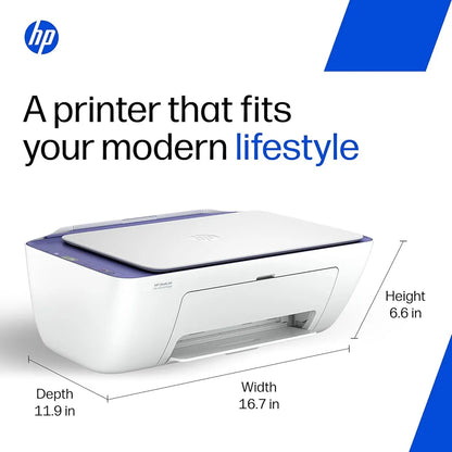 HP DeskJet 2931 compact all-in-one printer showing 16.7 inch width and 11.9 inch depth-tpstech.in