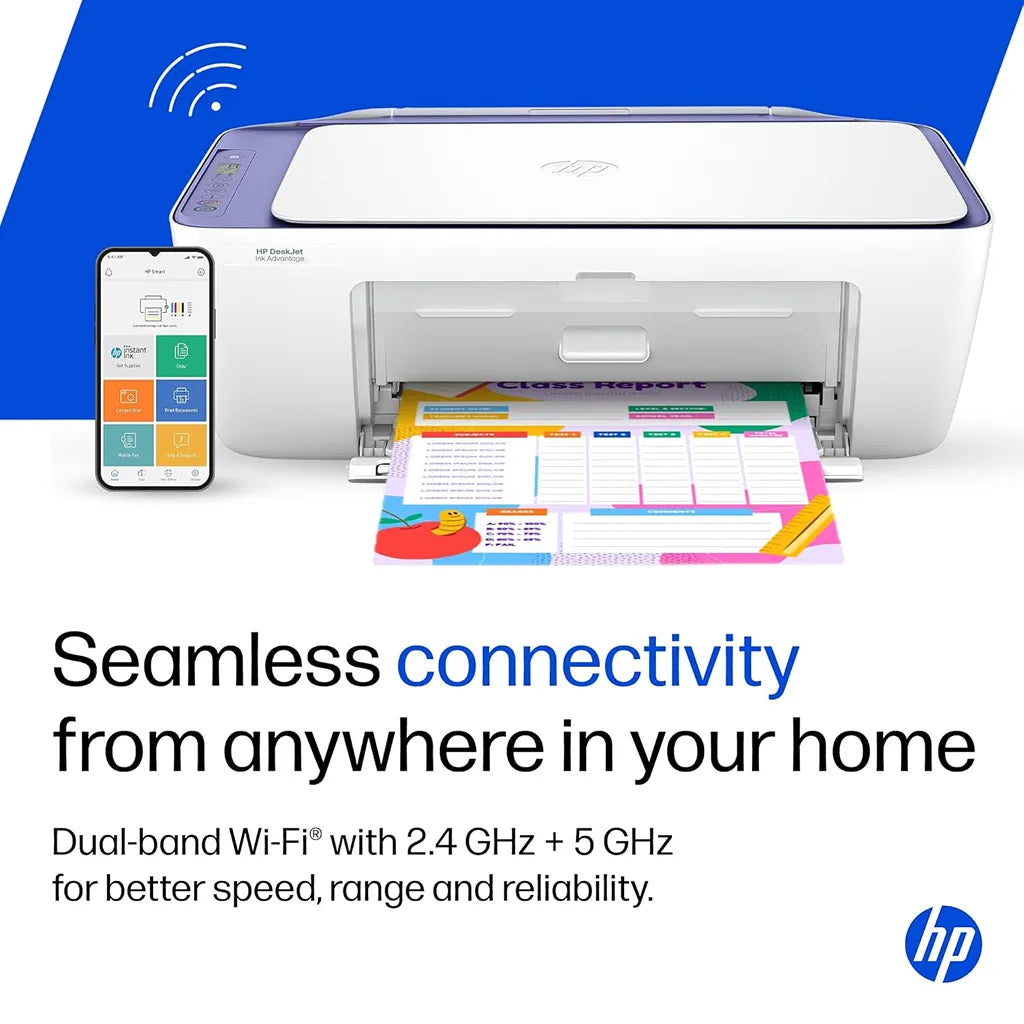 HP DeskJet 2931 wireless printer with dual-band Wi-Fi 2.4 GHz and 5 GHz connectivity-tpstech.in