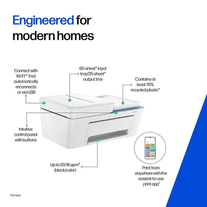 HP DeskJet Ink Advantage 4388 home printer with 60-sheet input tray and 25-sheet output tray -tpstech.in