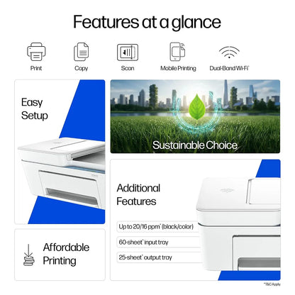 HP DeskJet Ink Advantage 4388 features print scan copy mobile printing dual-band Wi-Fi and up to 20 ppm black printing -tpstech.in