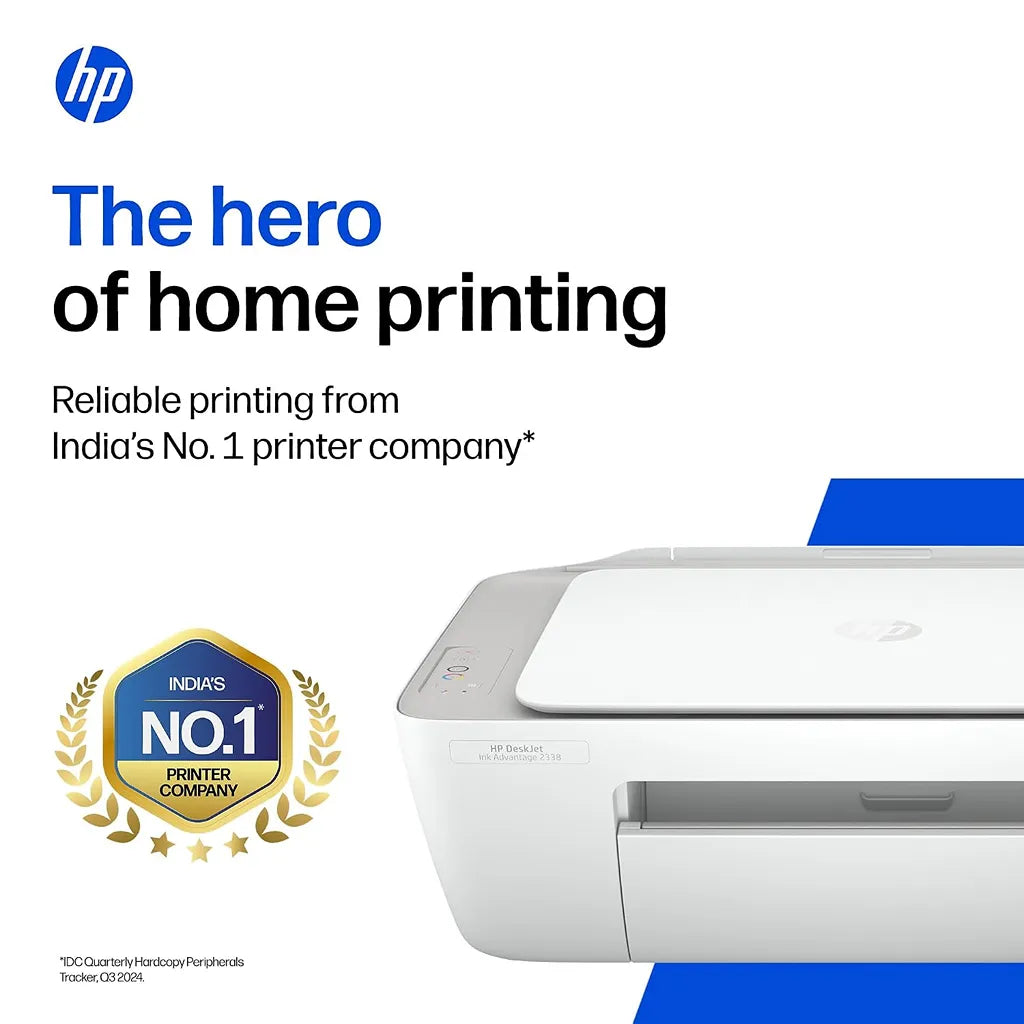 HP DeskJet Ink Advantage 2338 reliable colour inkjet printer for home printing -tpstech.in
