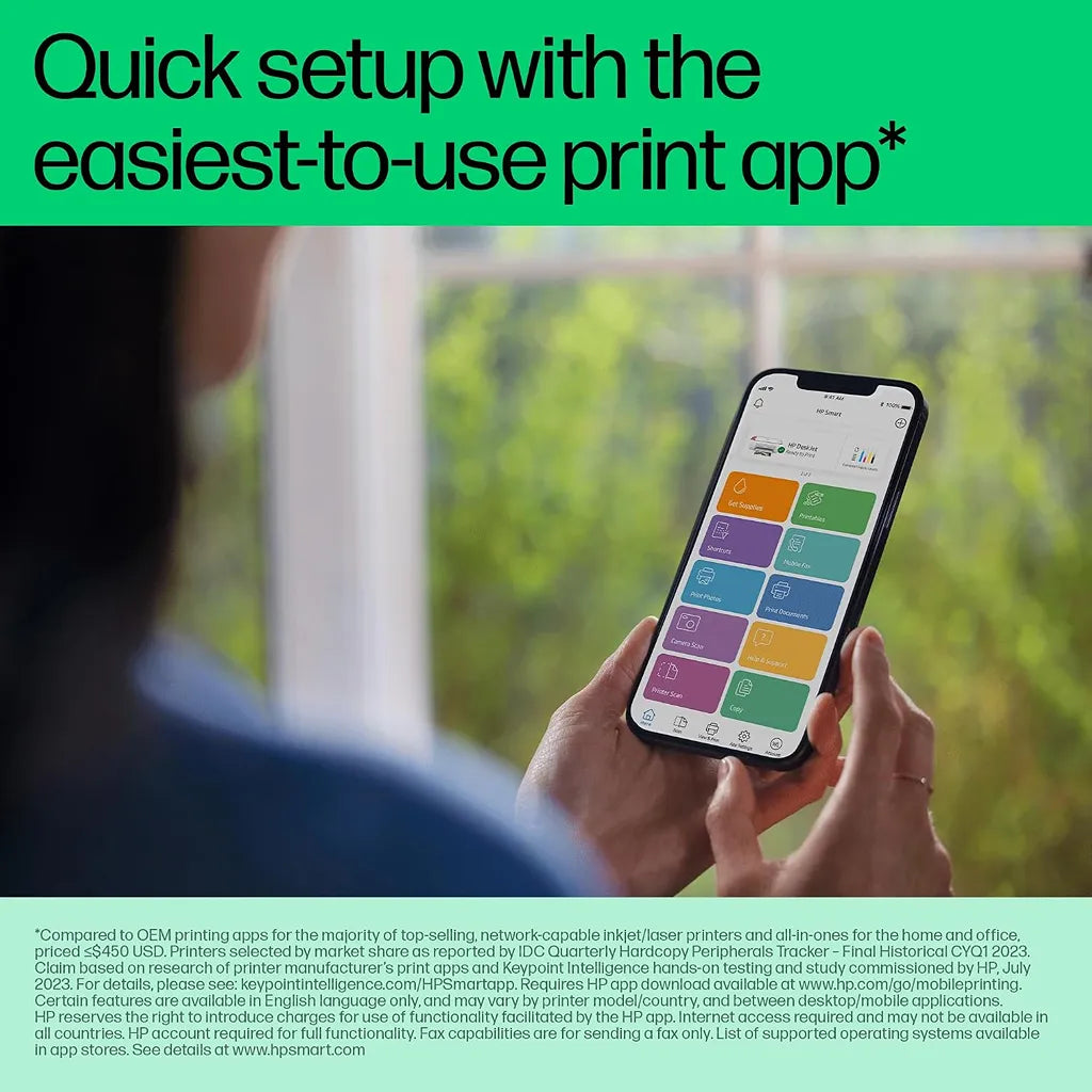 HP DeskJet Ink Advantage Ultra 4929 printer connected to the HP Smart app for convenient mobile printing and setup -tpstech.in