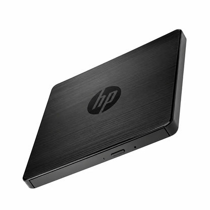 HP F6V97AA USB External Optical Drive Compact Slim Form Factor Angled View tpstech.in