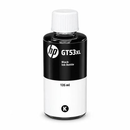 HP GT53XL 135ml Black Original Ink Bottle 1VV21AA Front View -tpstech.in