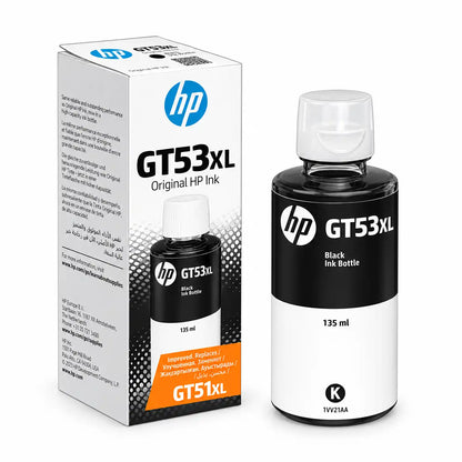 HP GT53XL 135ml Black Original Ink Bottle 1VV21AA with Retail Packaging Box -tpstech.in