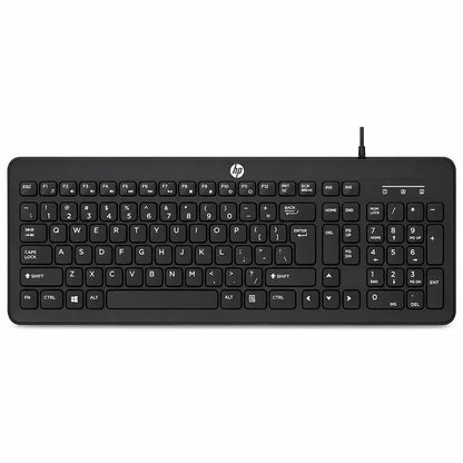 HP K160 Wired Keyboard USB Full Size Top View with Numpad Layout tpstech.in