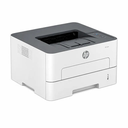 HP Laser 335dn monochrome laser printer front view with compact white and black design -tpstech.in