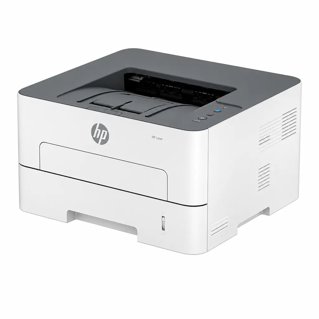 HP Laser 335dn office laser printer angled view showing front and side design -tpstech.in