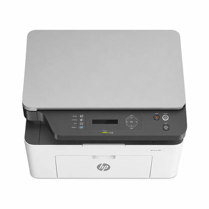 HP Laser MFP 1188nw printer top view showing 2-line LCD display and multifunction control panel -tpstech.in