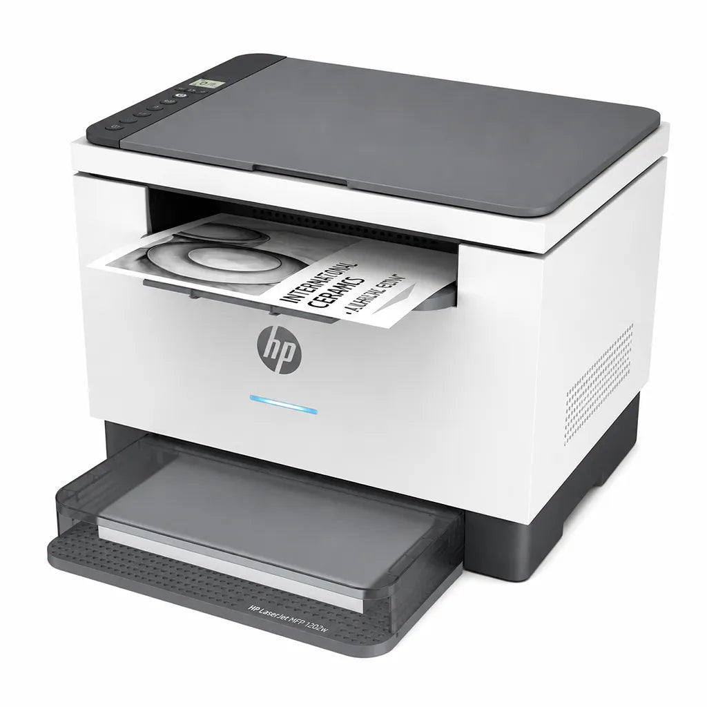 HP LaserJet MFP M233dw wireless monochrome laser multifunction printer front right view -tpstech.in