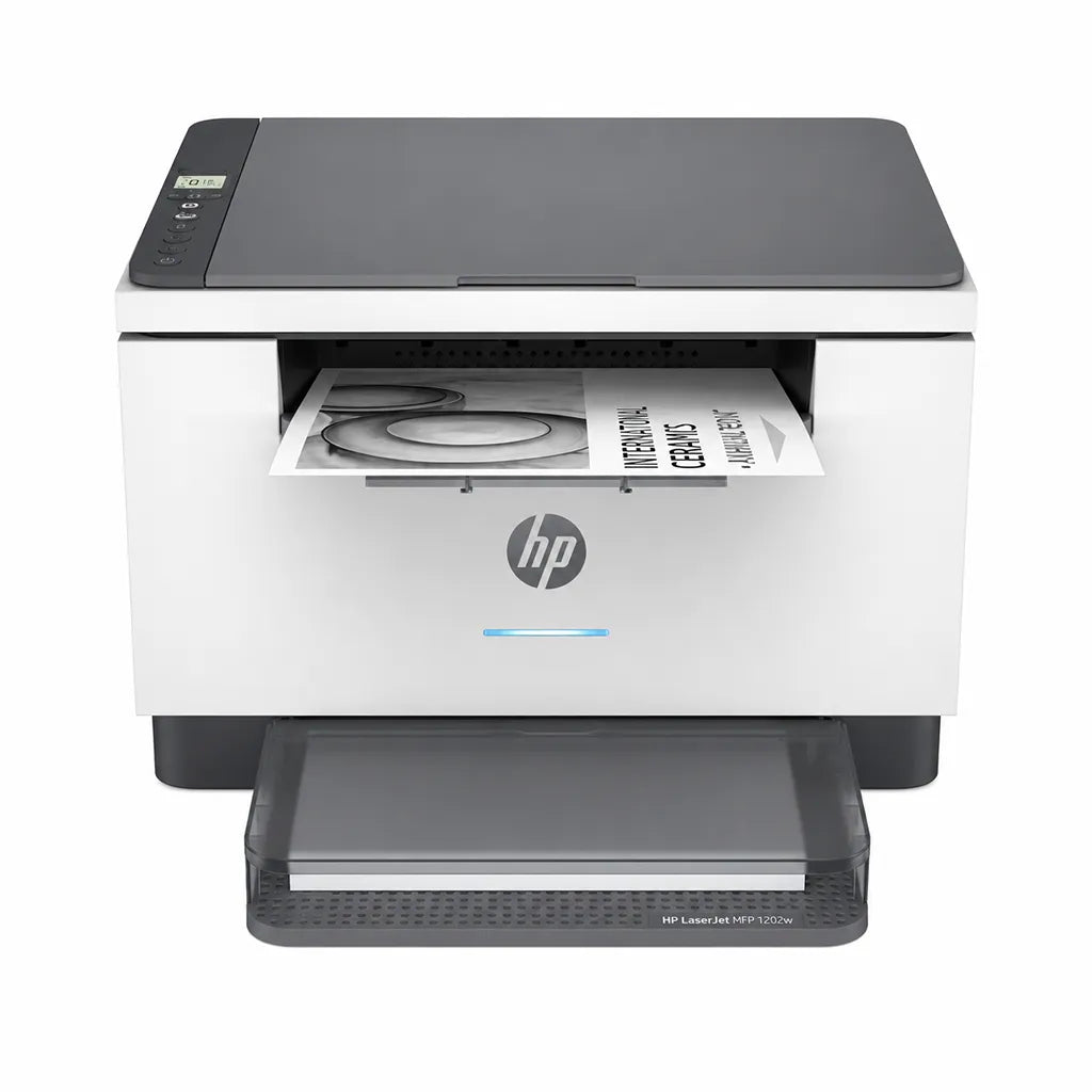 HP LaserJet MFP M233dw monochrome wireless laser all-in-one printer front view with output tray -tpstech.in