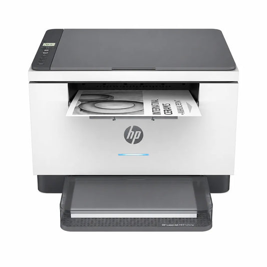 HP LaserJet MFP M233dw monochrome wireless laser all-in-one printer front view with output tray -tpstech.in
