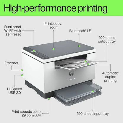 HP LaserJet MFP M233dw print scan copy laser printer with automatic duplex, Wi-Fi and 150-sheet input tray -tpstech.in