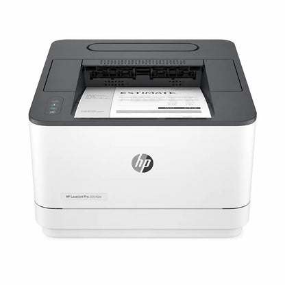 Front view of HP LaserJet Pro 3004dw monochrome laser printer with white body and black top panel -tpstech.in