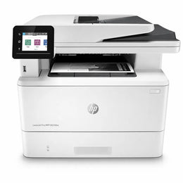 HP LaserJet Pro M329dw wireless monochrome laser multifunction printer front view with touchscreen display and automatic document feeder -tpstech.in