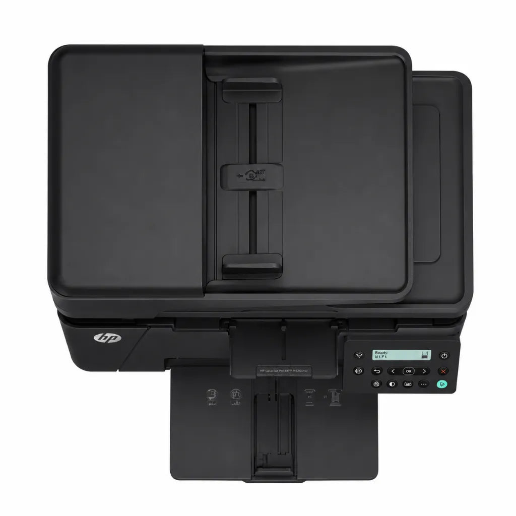 Top view of HP LaserJet Pro MFP M126SNW Plus 53X76A showing the automatic document feeder and paper path.
