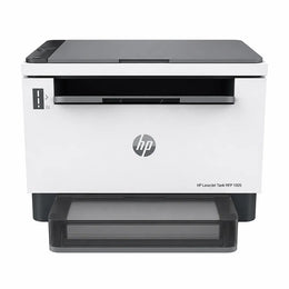 HP LaserJet Tank 1005 monochrome laser printer front view with high-capacity input tray -tpstech.in
