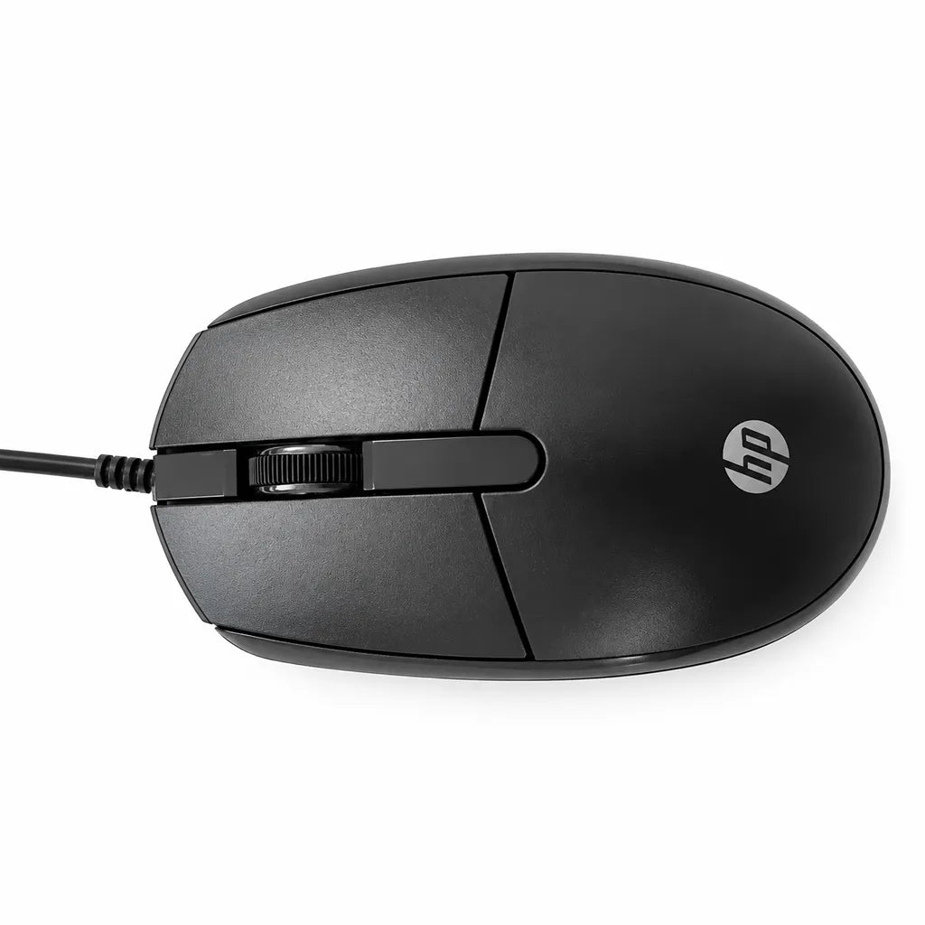 HP M10 G2 Wired Mouse with 1200 DPI Optical Sensor USB-A Horizontal View tpstech.in