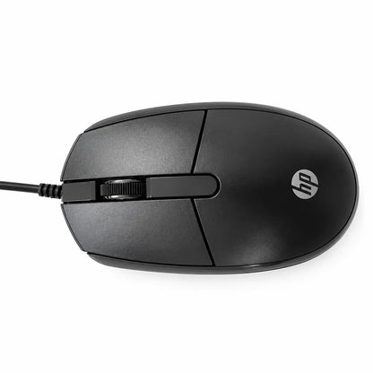HP M10 G2 Wired Mouse with 1200 DPI Optical Sensor USB-A Horizontal View tpstech.in