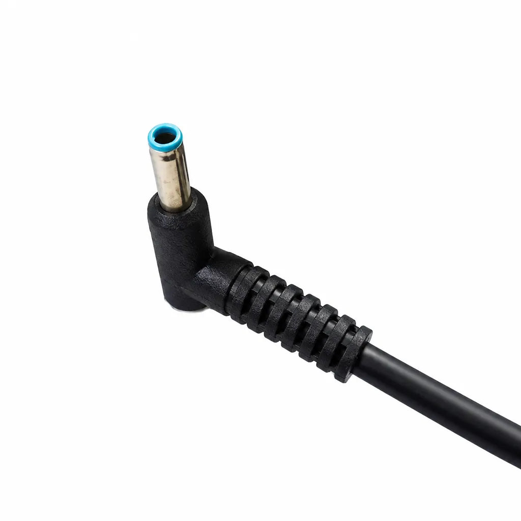 HP OEM 90W 19.5V 4.5mm blue pin laptop charger adapter connector closeup view -tpstech.in