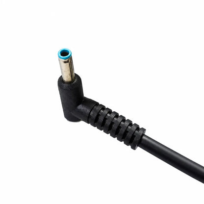 HP OEM 90W 19.5V 4.5mm blue pin laptop charger adapter connector closeup view -tpstech.in