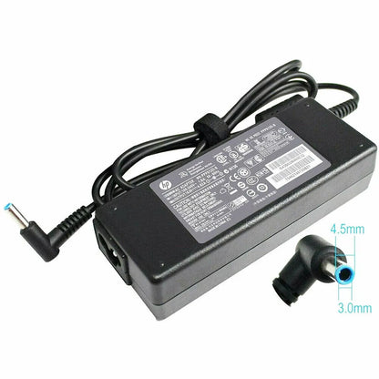 HP OEM 90W 19.5V laptop charger adapter with 4.5mm x 3.0mm blue pin connector -tpstech.in