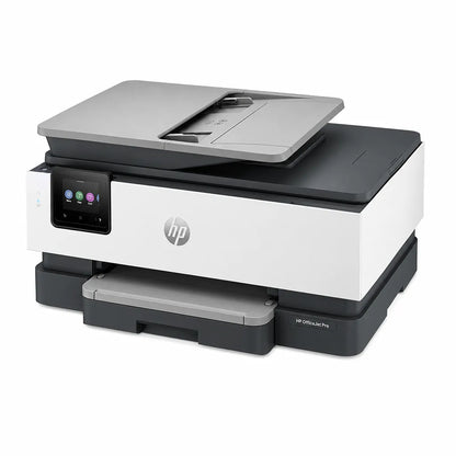 HP OfficeJet Pro 8120 all-in-one color printer front view with touchscreen, ADF and output tray -tpstech.in