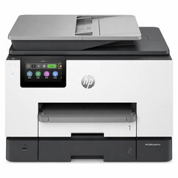 HP OfficeJet Pro 9130b all-in-one wireless printer front view with touchscreen and dual paper trays -tpstech.in