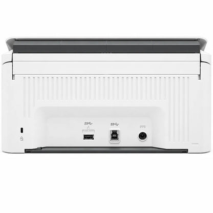 Rear view of HP ScanJet Pro 3000 s4 scanner showing USB 3.0 connection ports and power input.