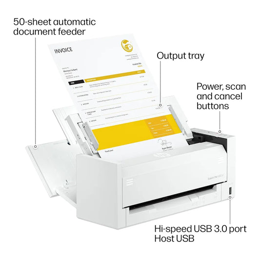 HP ScanJet Pro 4200 s1 with 50 sheet automatic document feeder, output tray and high speed USB 3.0 port -tpstech.in