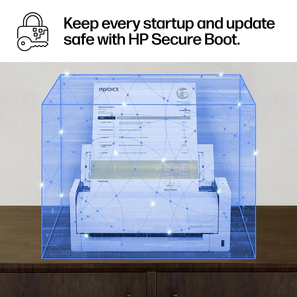 HP ScanJet Pro 4200 s1 document scanner with HP Secure Boot for secure startup and firmware protection -tpstech.in
