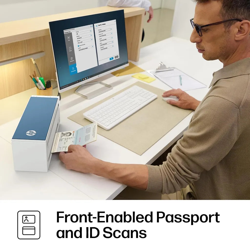 HP ScanJet Pro 4200 s1 front enabled passport and ID card document scanner for business applications -tpstech.in