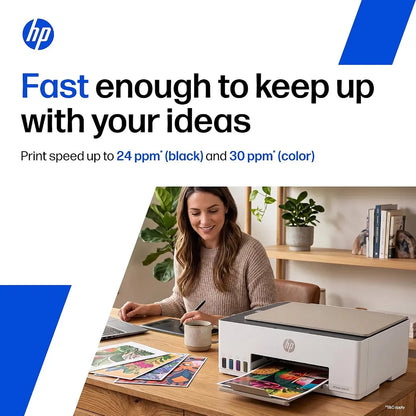 HP Smart Tank 583 printer with advertised print speeds of up to 24 ppm black and 30 ppm color -tpstech.in