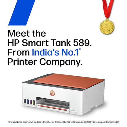 HP Smart Tank 589 all-in-one colour ink tank printer front view -tpstech.in