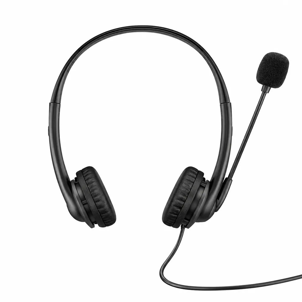 HP Stereo USB Headset G2 on-ear design featuring adjustable headband and cushioned ear cups -tpstech.in