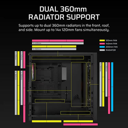 CORSAIR FRAME 5000D RS AIRFLOW ARGB ATX Mid-Tower Cabinet