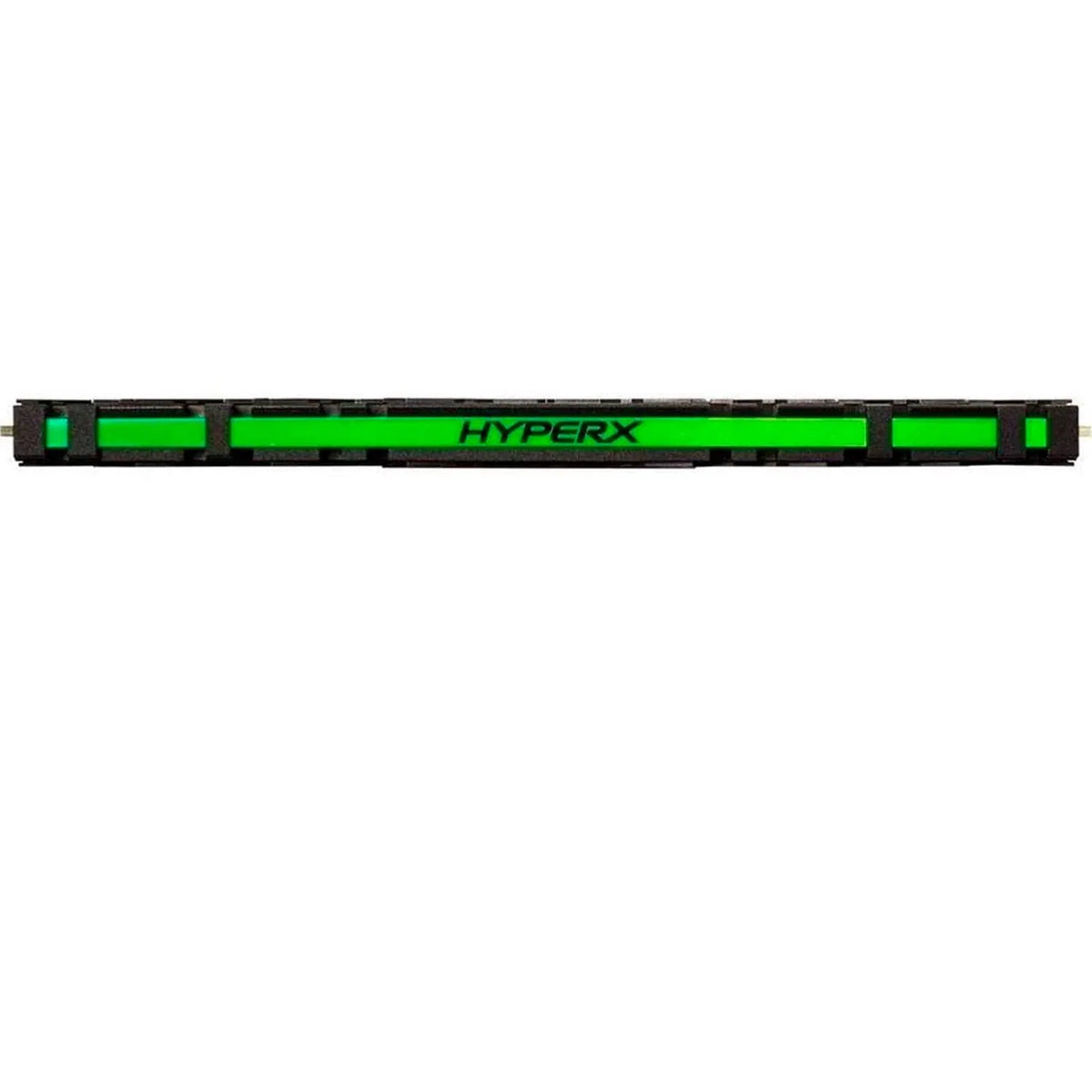 HyperX Predator RGB 8GB DDR4 2933MHz Desktop RAM Top View with Green RGB Lighting -tpstech.in
