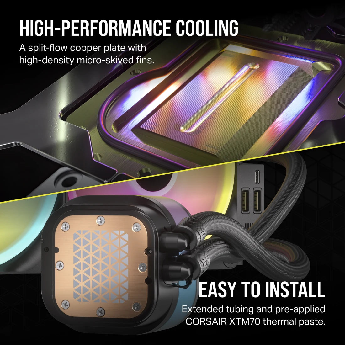 CORSAIR iCUE Link H170i LCD 420mm RGB AIO CPU Liquid Cooler