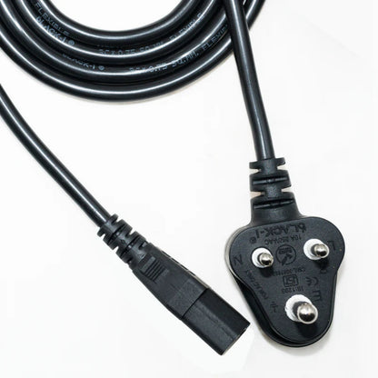 Black-i 3 Meter Heavy-Duty 3-Pin Plug, 250V, BIS Certified Desktop Power Cable