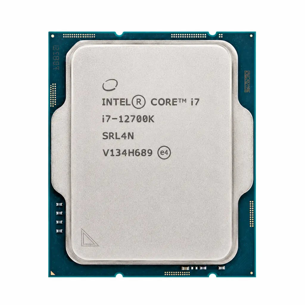 Intel Core i7-12700K Tray desktop processor angled view for LGA1700 gaming and high-performance PC builds
