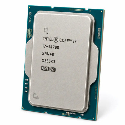 Intel Core i7-14700 Tray desktop processor front view with Intel Core i7 branding