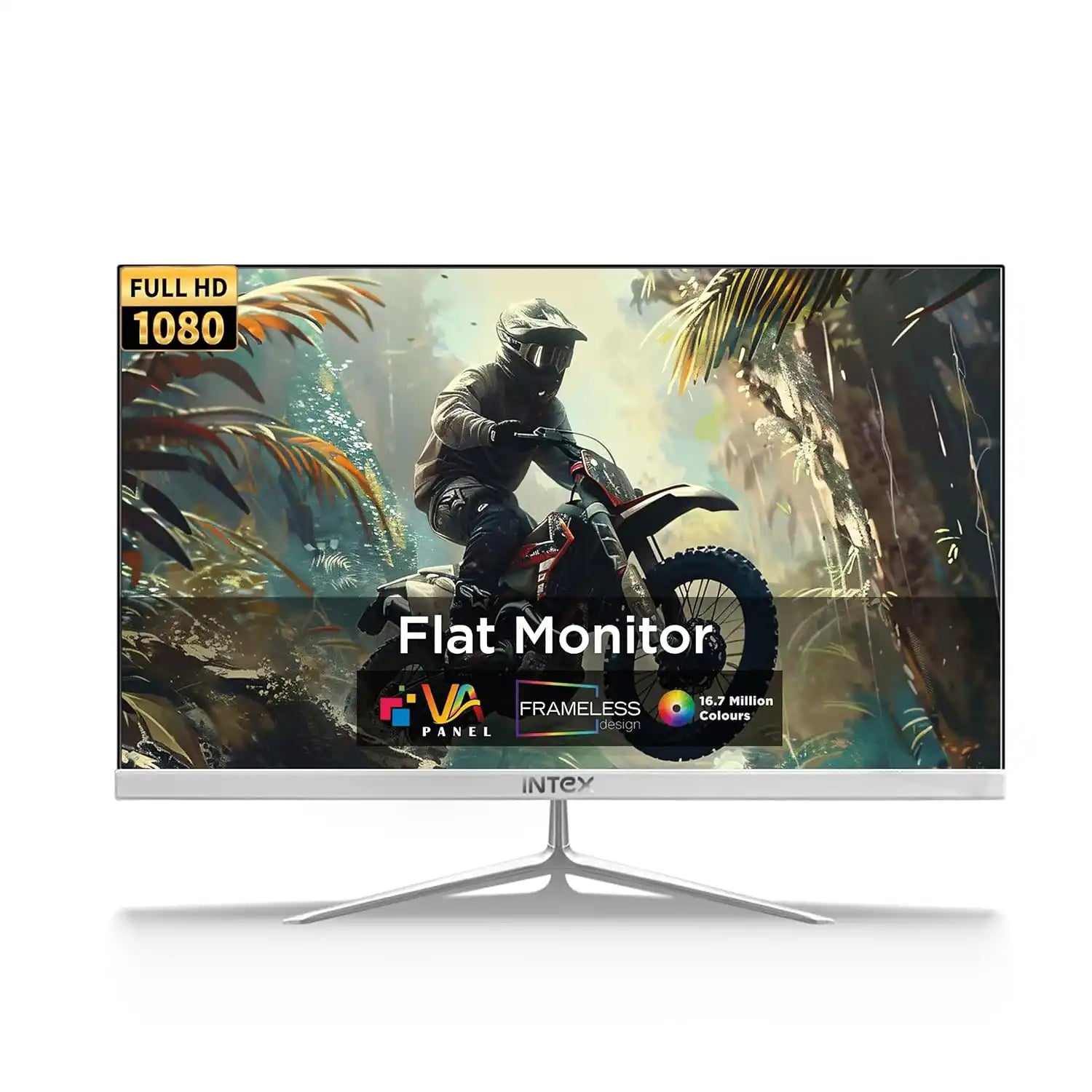 Intex 22 inch Full HD 1080p frameless VA panel gaming monitor with 16.7 million colors-tpstech.in