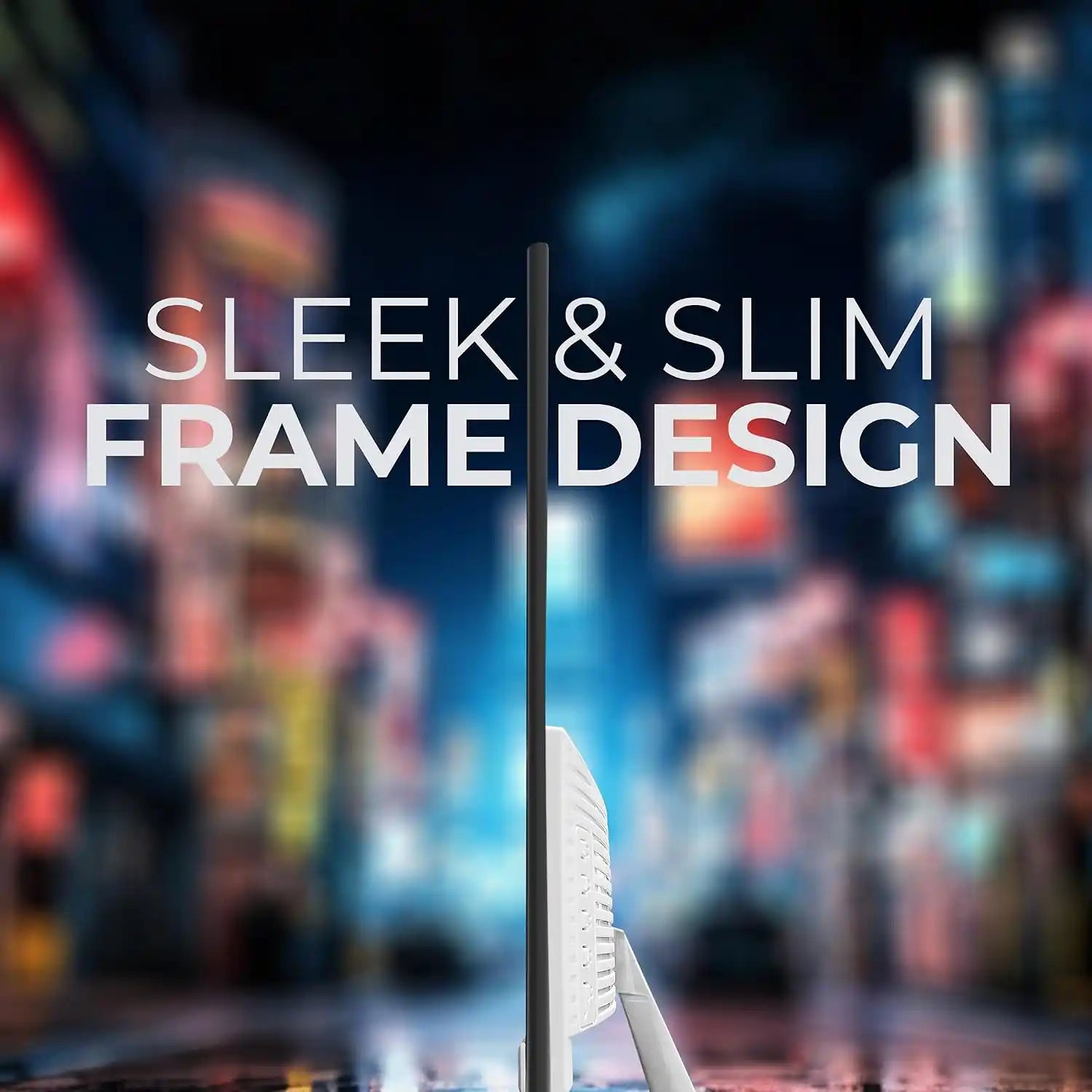 Intex 22 inch sleek slim frameless gaming monitor side profile design-tpstech.in