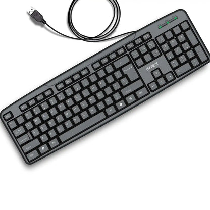Intex Corona G USB wired keyboard with USB connector and cable -tpstech.in