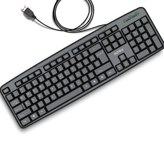 Intex Corona G USB wired keyboard with USB connector and cable -tpstech.in