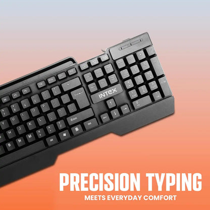 Intex Corona Pro IT-KB333 wired keyboard designed for precision typing and everyday comfort-tpstech.in