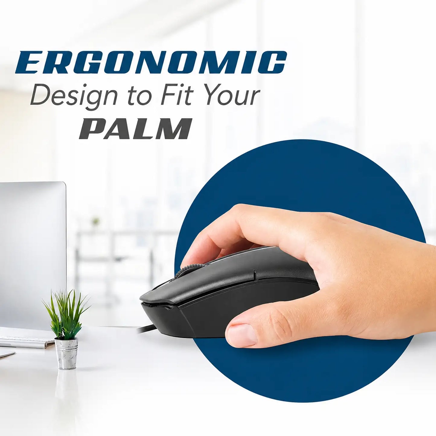 Intex ECO-6 IT-M009 wired optical mouse comfortable hand grip-tpstech.in