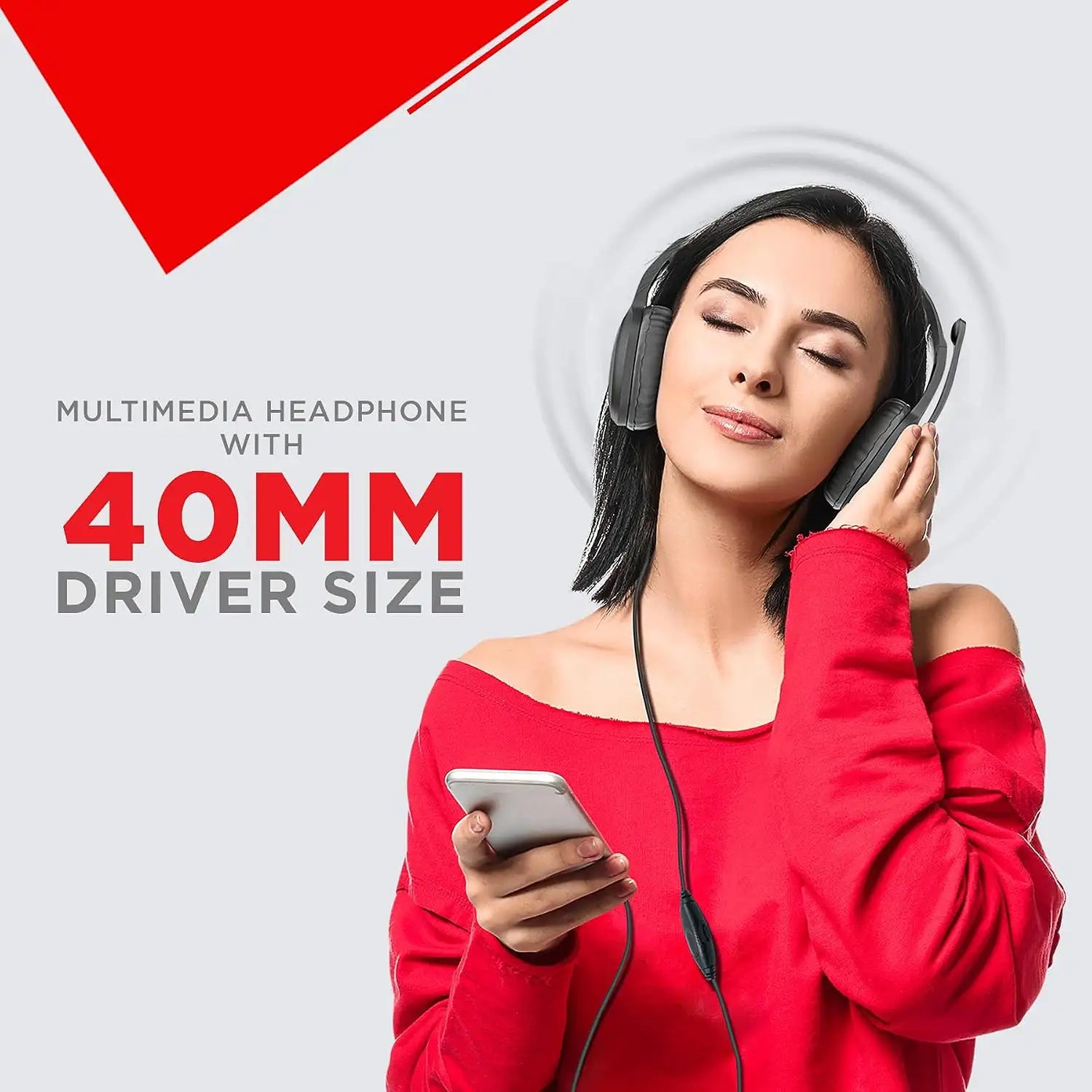 Intex Hero multimedia headphones with 40mm driver size for powerful audio performance -tpstech.in